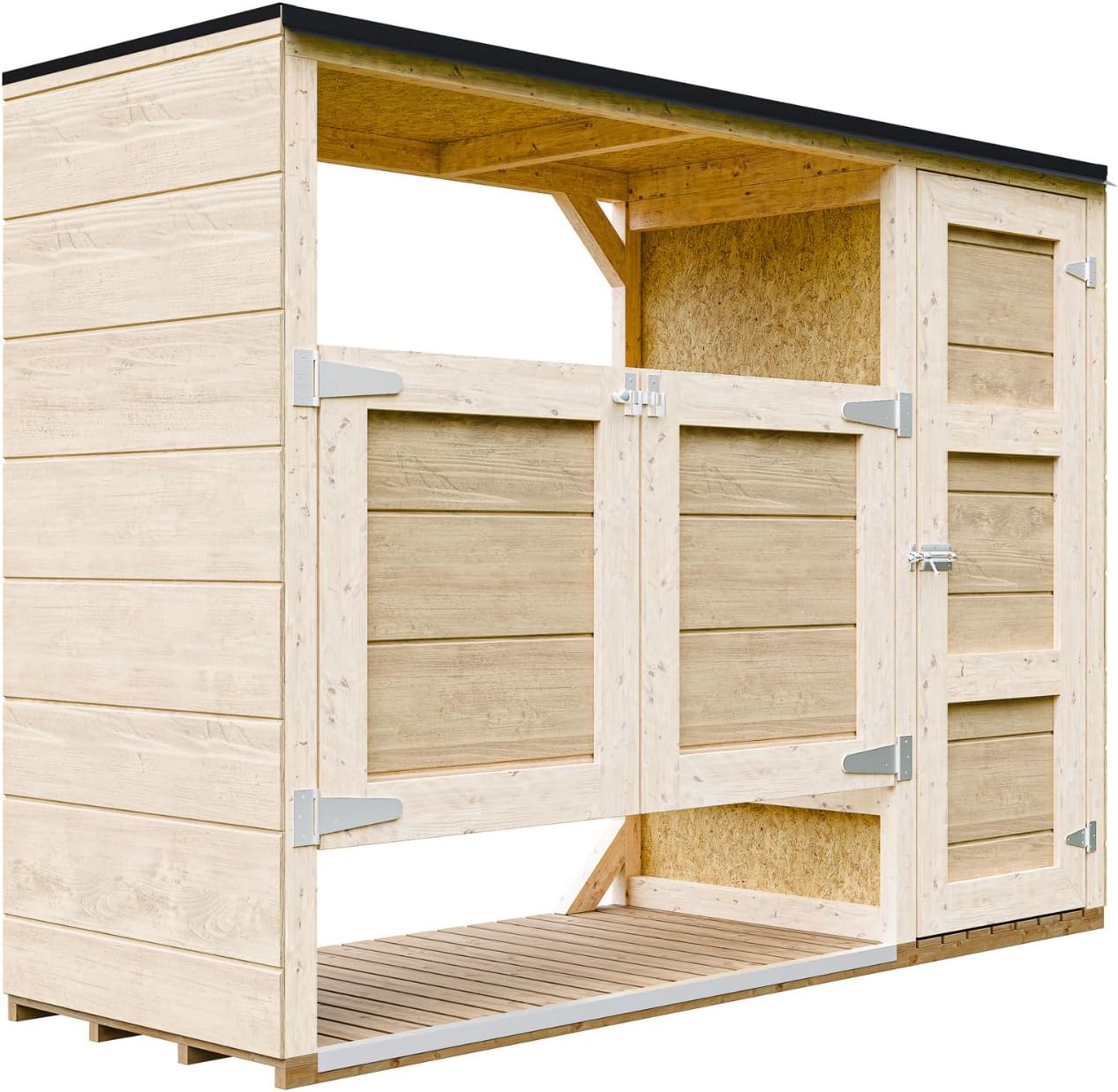 Abri de Jardin pour poubelles, Cache Poubelle extérieur 2x240L – Coffre de Rangement Exterieur, Armoire de Jardin, cabane de Jardin Exterieur – jardinito M981A
