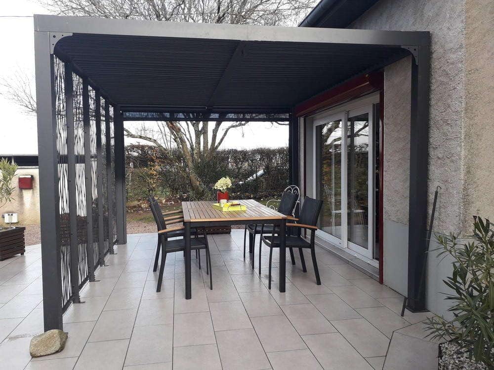 Pergola bioclimatique aluminium gris 10.80m², lames orientables PER36M30RBI