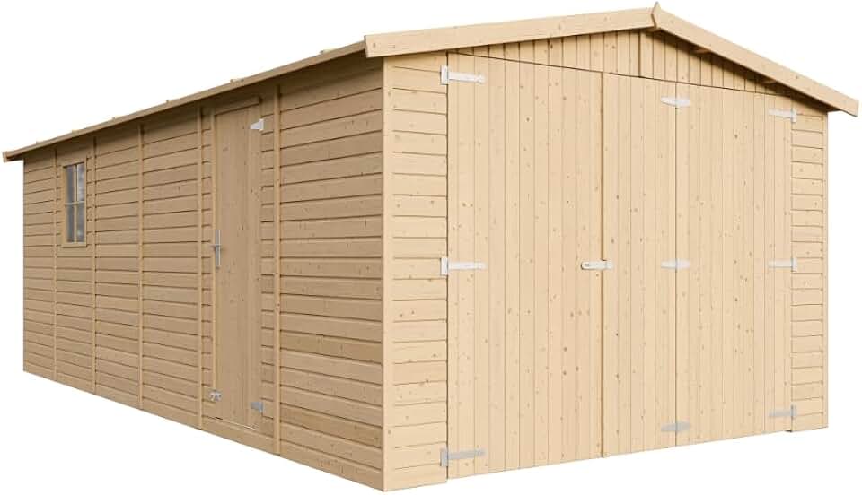 jardinito - Garage de jardin bois, 18m², 616x324x222cm, abri, M102