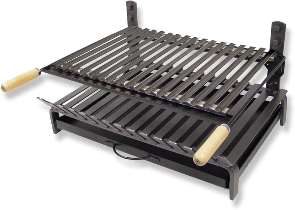jardinito - Barbecue inox avec grille fer - 71406