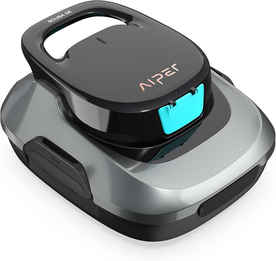 jardinito - Robot piscine sans fil - 80 m² - 90 min autonomie, aspire débris, auto-stationnement