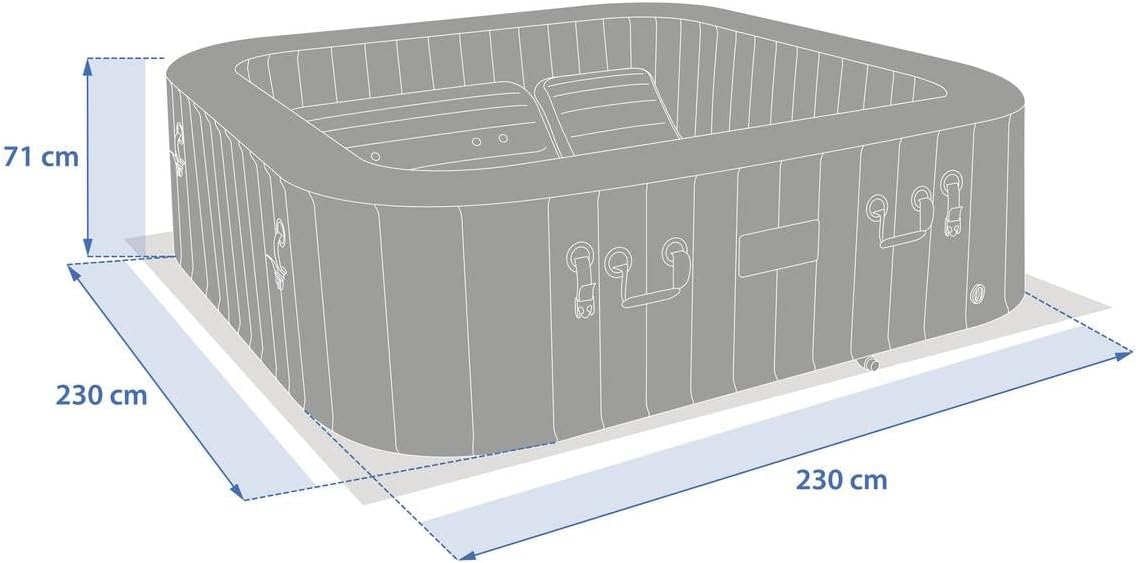 jardinito - Spa Comfy 5p - 293x230x71cm - 10 hydrojets, WiFi