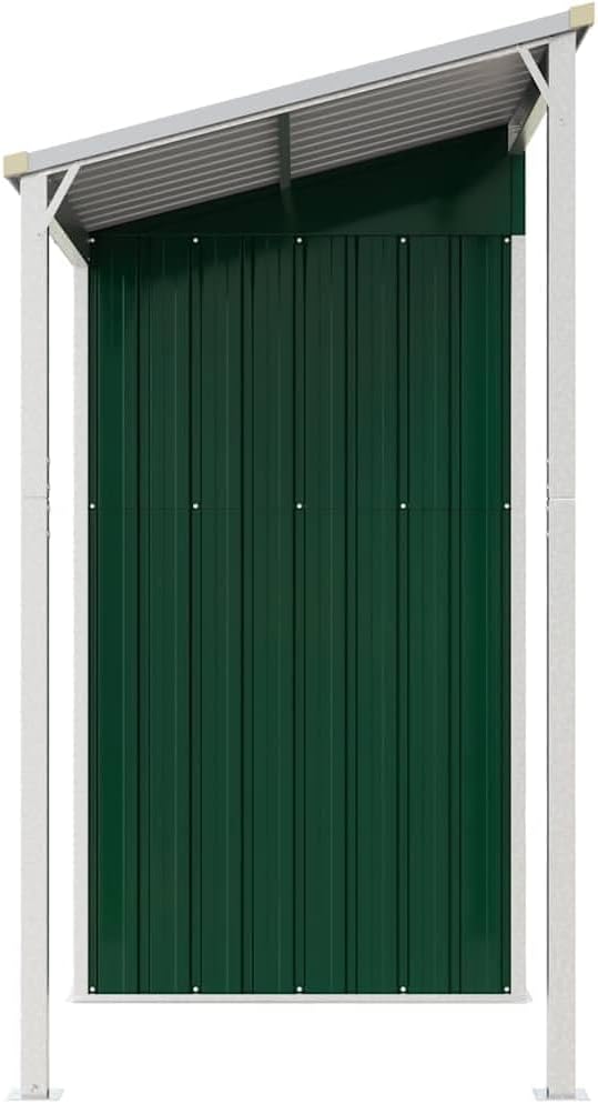 jardinito Abri de Jardin avec Toit prolongé Vert 277x107x181 cm Acier, Maison & Jardin, Pelouses & Jardins, Vie en extérieur, Structures extérieures, Cabanes & abris de Jardin, Vert, (Poids 41.56KG)