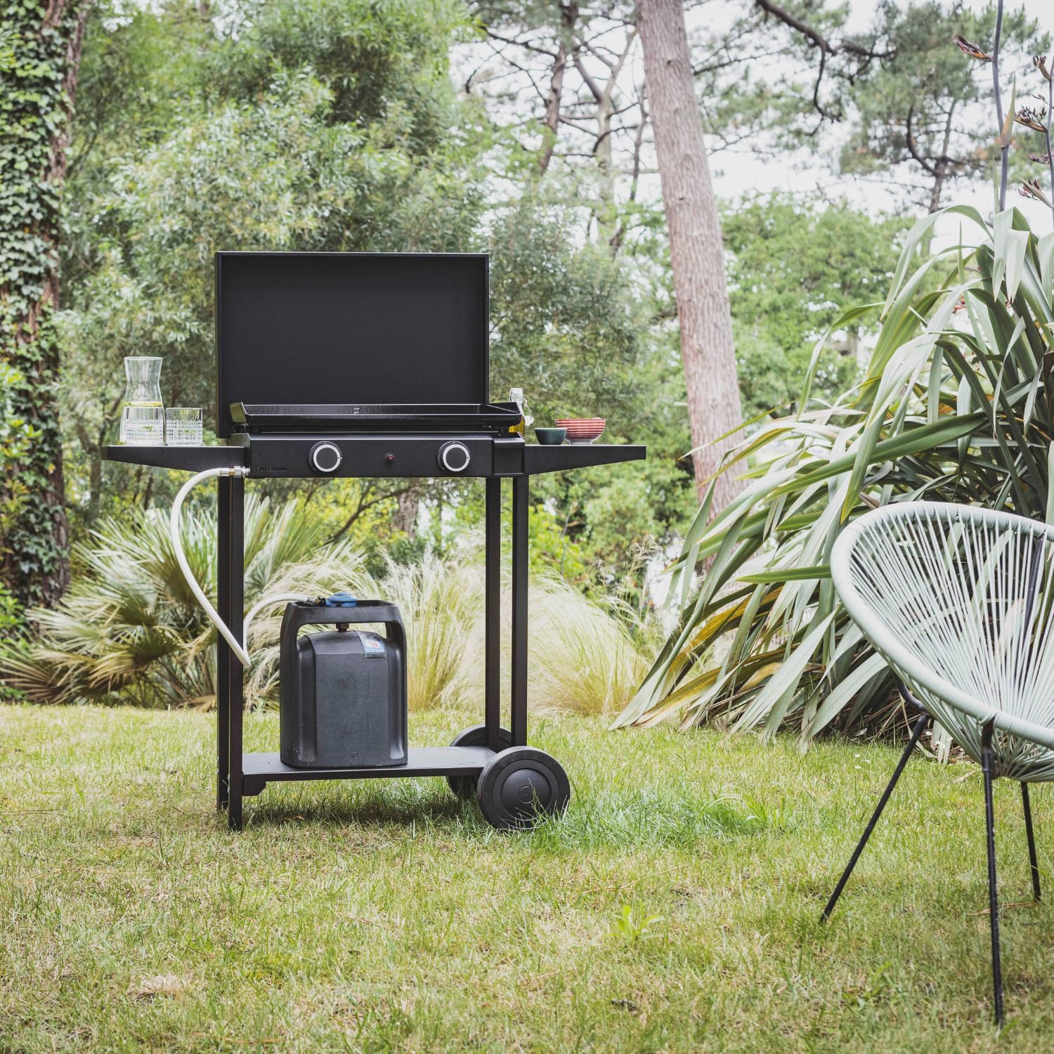 jardinito – Plancha série 60 cm – fonte émaillée, 2 brûleurs puissants