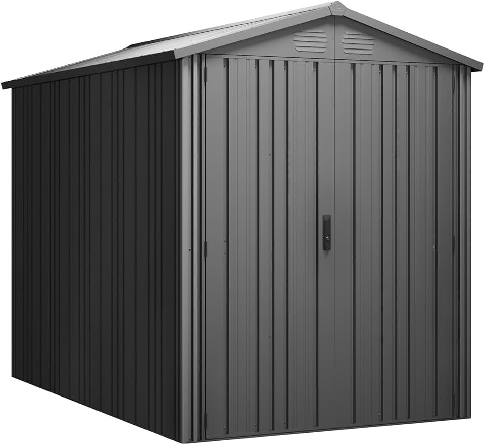 Abri de jardin - jardinito - Pioneer Y50 - 168x256x200cm - abri métal robuste, portes renforcées, serrure à clé, plafond solide - Y50
