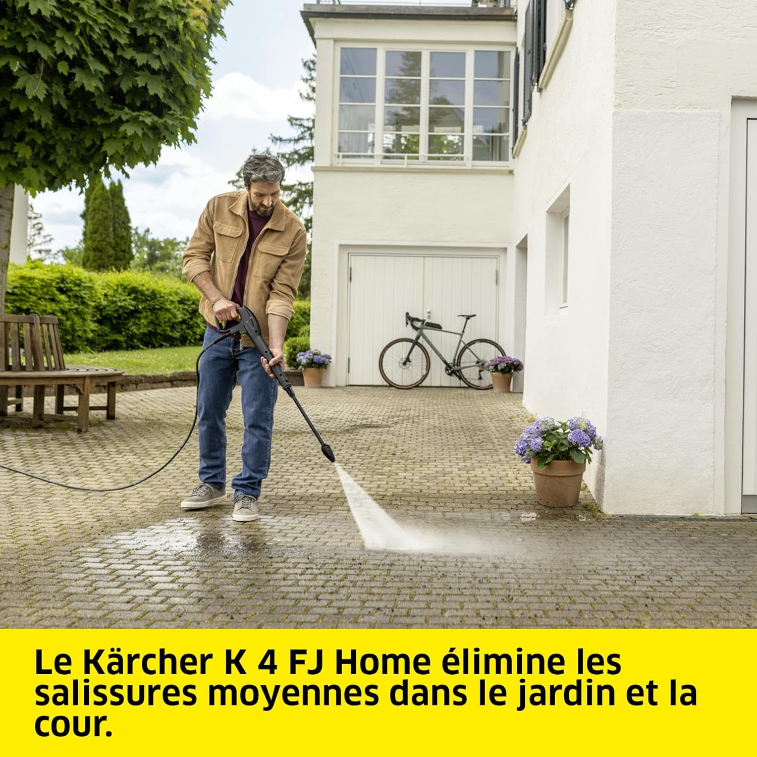 jardinito - nettoyeur haute pression K 4 - 130 bar, 420 l/h, 30 m²/h, accessoires - K 4 FJ