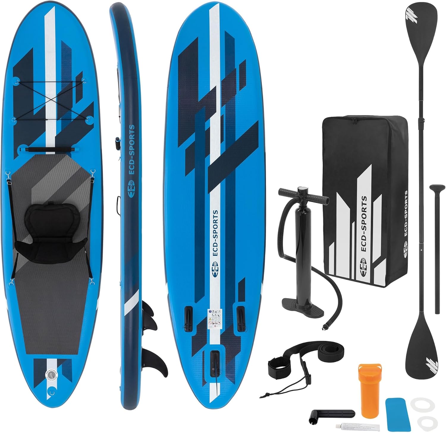 jardinito Stand Up Surf Paddle Board Gonflable 305/308/320/380 cm | PVC | jusqu'à 120/150 kg | Épaisseur 10/15 cm | Planche de Surf Pagaie Sac de Transport Pompe à Air | Diverses Couleurs Modèles