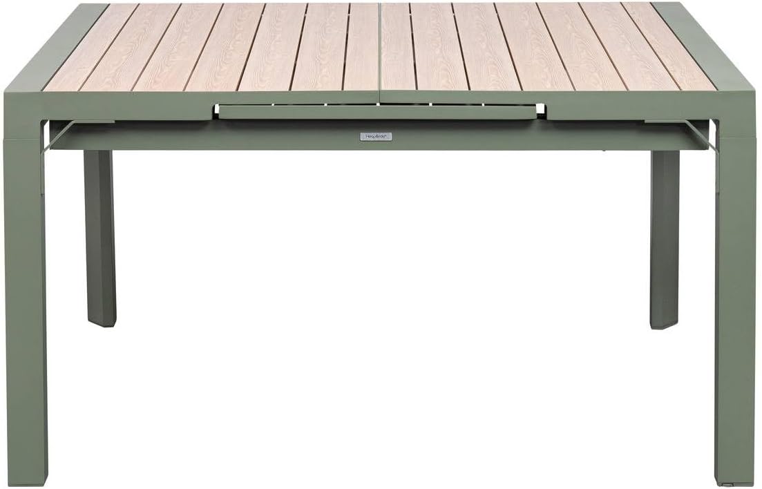 jardinito - Evasion - table extensible 10 places - alu et effet bois