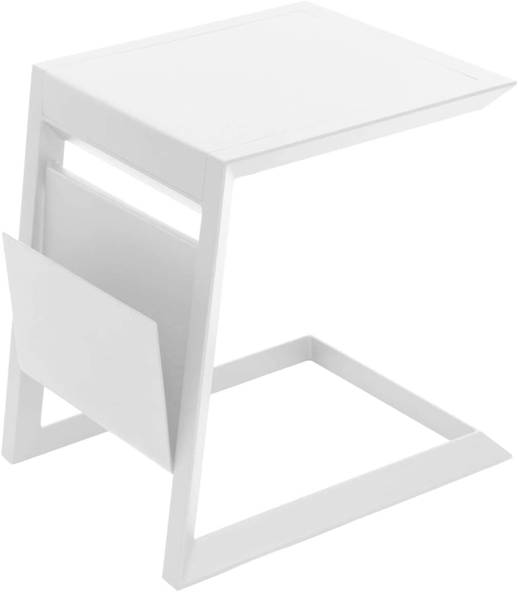 jardinito - table d'appoint Allure - 50x50 cm - acier blanc