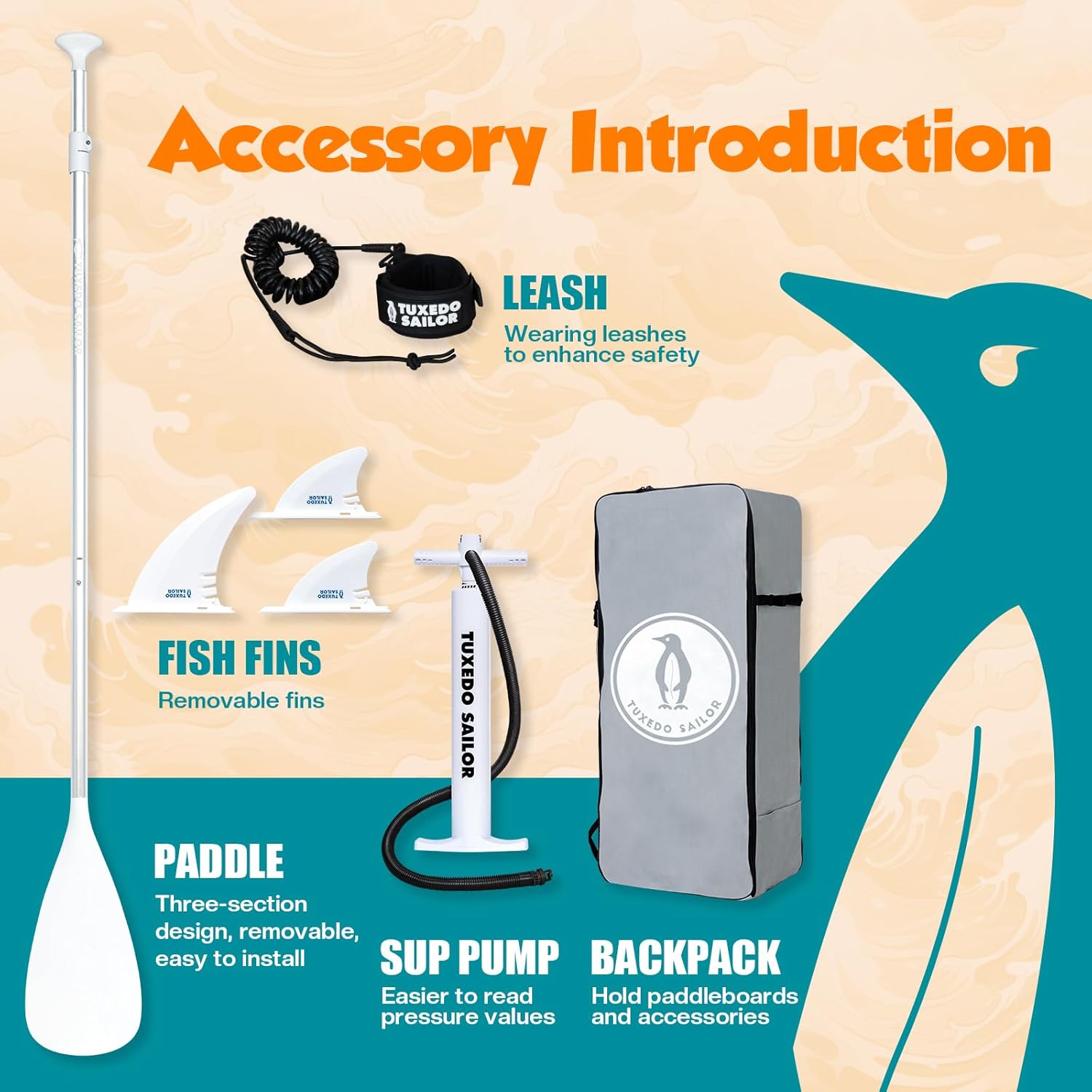 jardinito Paddle Gonflable Adulte, Planche de Stand Up Paddle Gonflable, Sup Paddle Board Gonflable avec Accessoires Complets, Planche de Surf Paddle