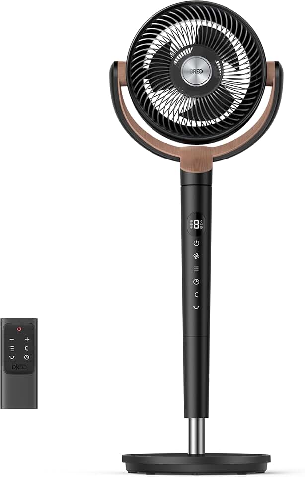 jardinito - ventilateur sur pied - 94-107 cm - 20 dB, oscillation 120°, portée 26 m