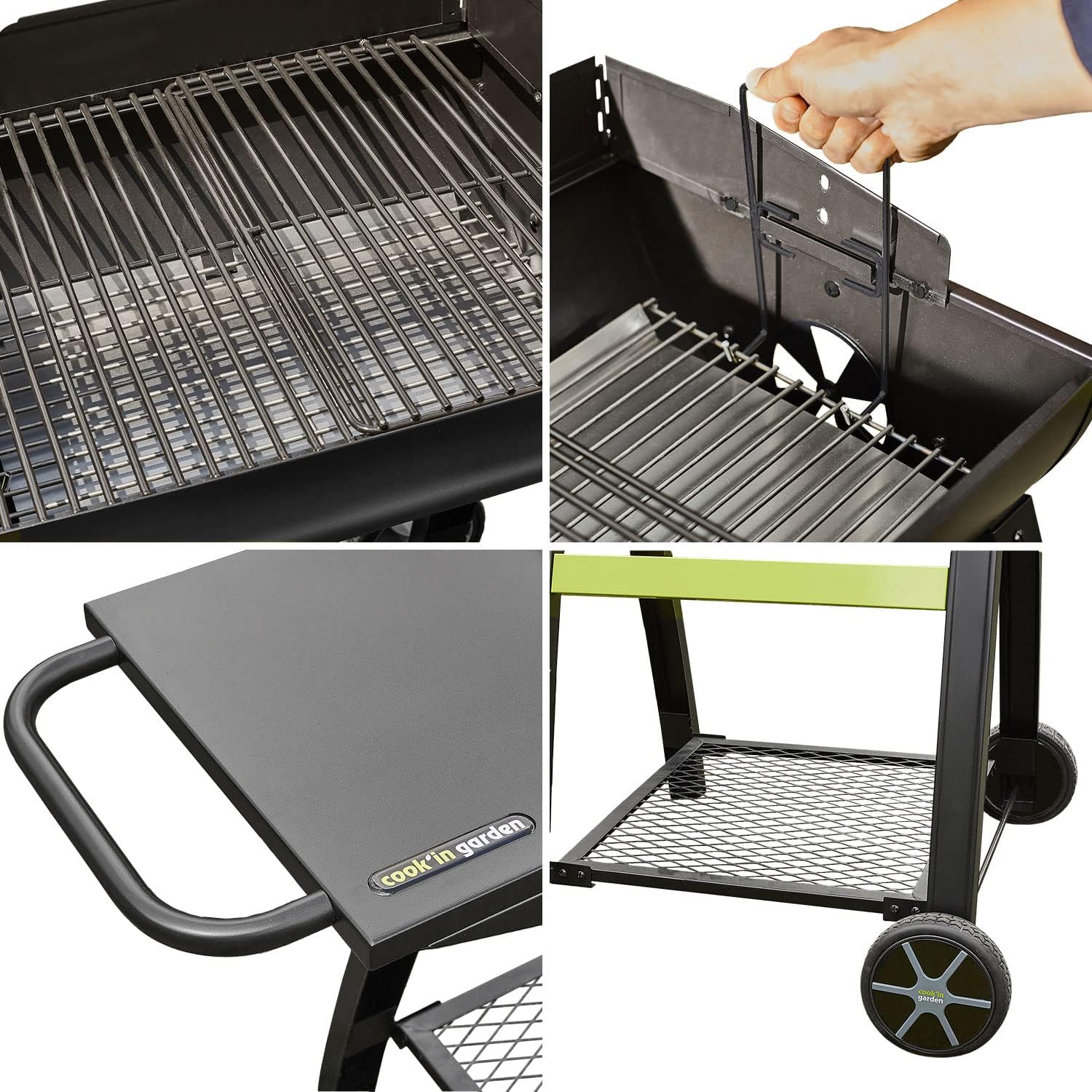 jardinito - Barbecue TONINO 50 - acier - ventilation, 4-6 pers.