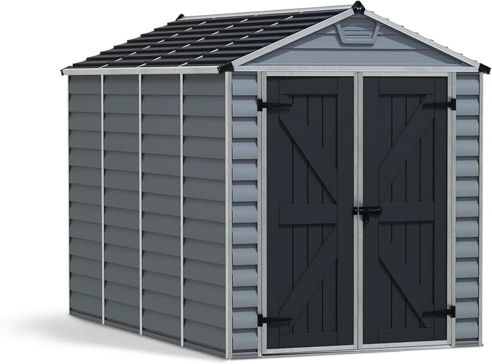 jardinito - jardinito - 5.6m² - abri de jardin alu polycarbonate gris