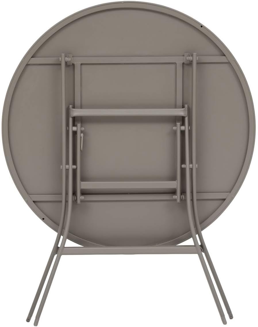 jardinito - Greensboro - table pliante ronde acier antirouille 4 places