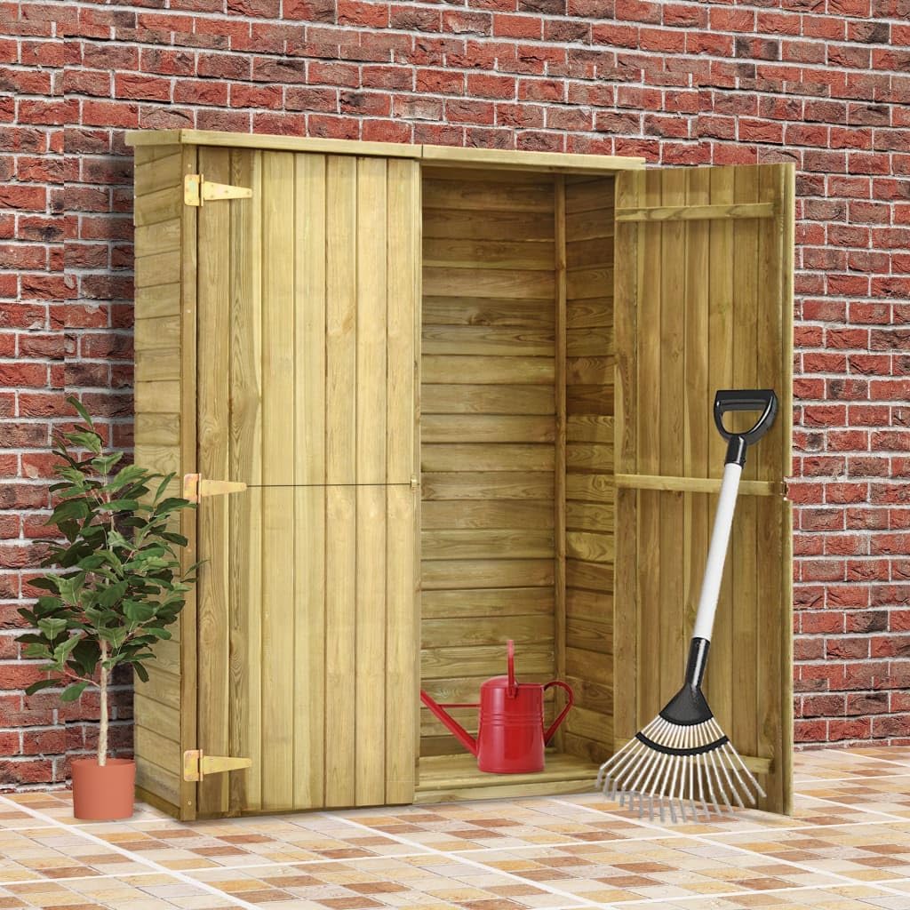 Abri de jardin - 123x50x171 cm - pin imprégné, extérieur/intérieur