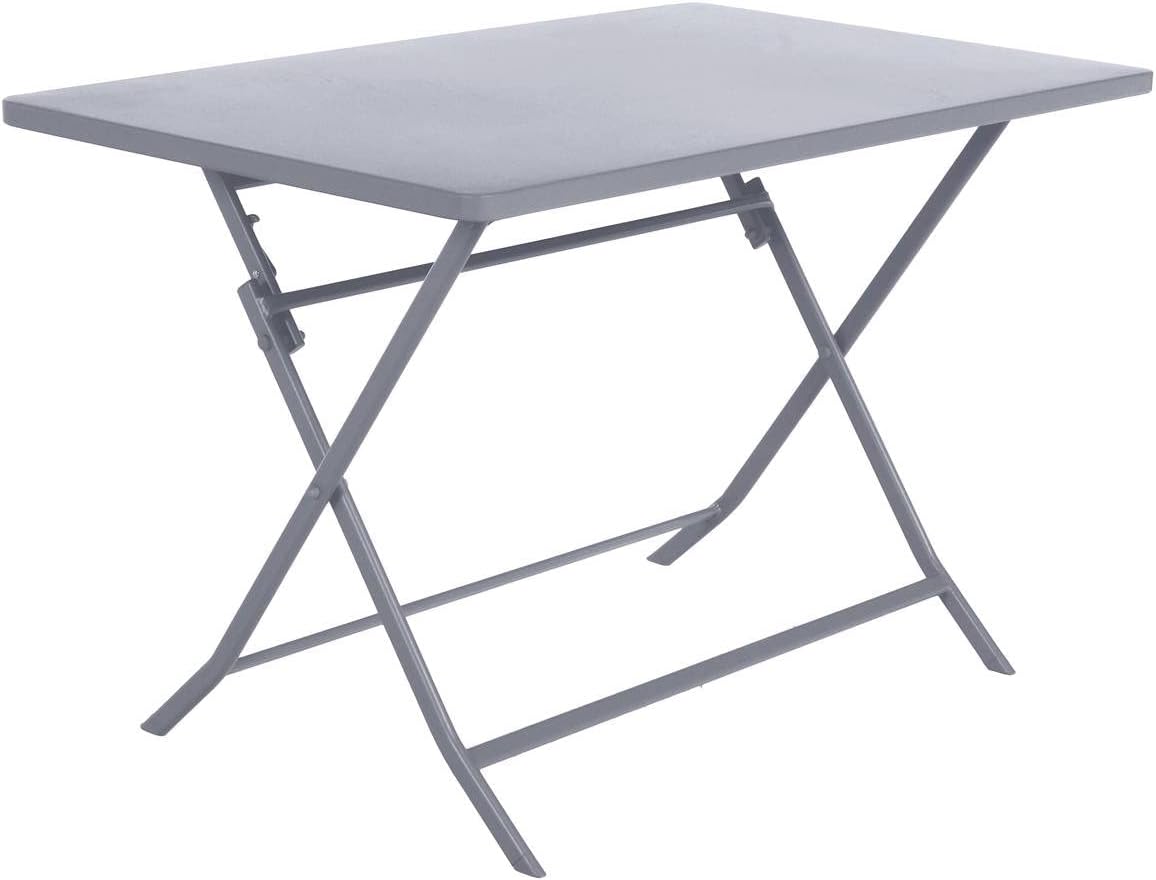 jardinito - Greensboro - 4 places - table pliante acier antirouille, quartz