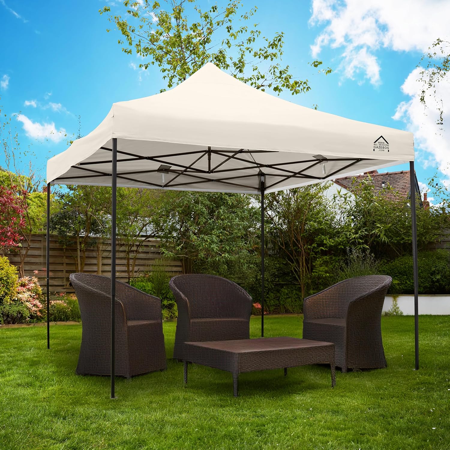 jardinito - Tonnelle pliante série premium - 3x3m - étanche, parois latérales, accessoires, haute qualité
