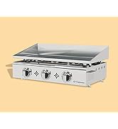 Plancha Gaz Tout Inox 3 Feux 7,5 kw - Anti-adhésive et nettoyage facile - jardinito modèle PIMI...
