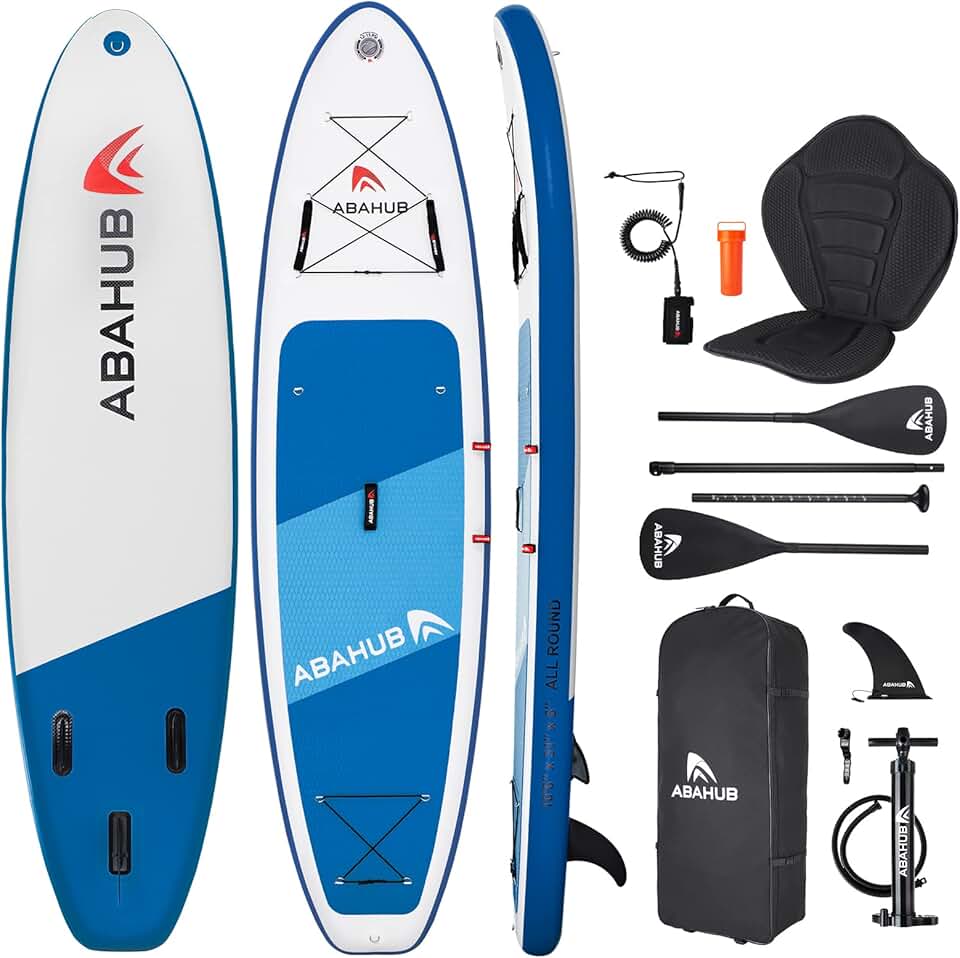 jardinito - Paddle gonflable adulte avec siège - 320x78/84x15cm - pagaie alu réglable, pack SUP