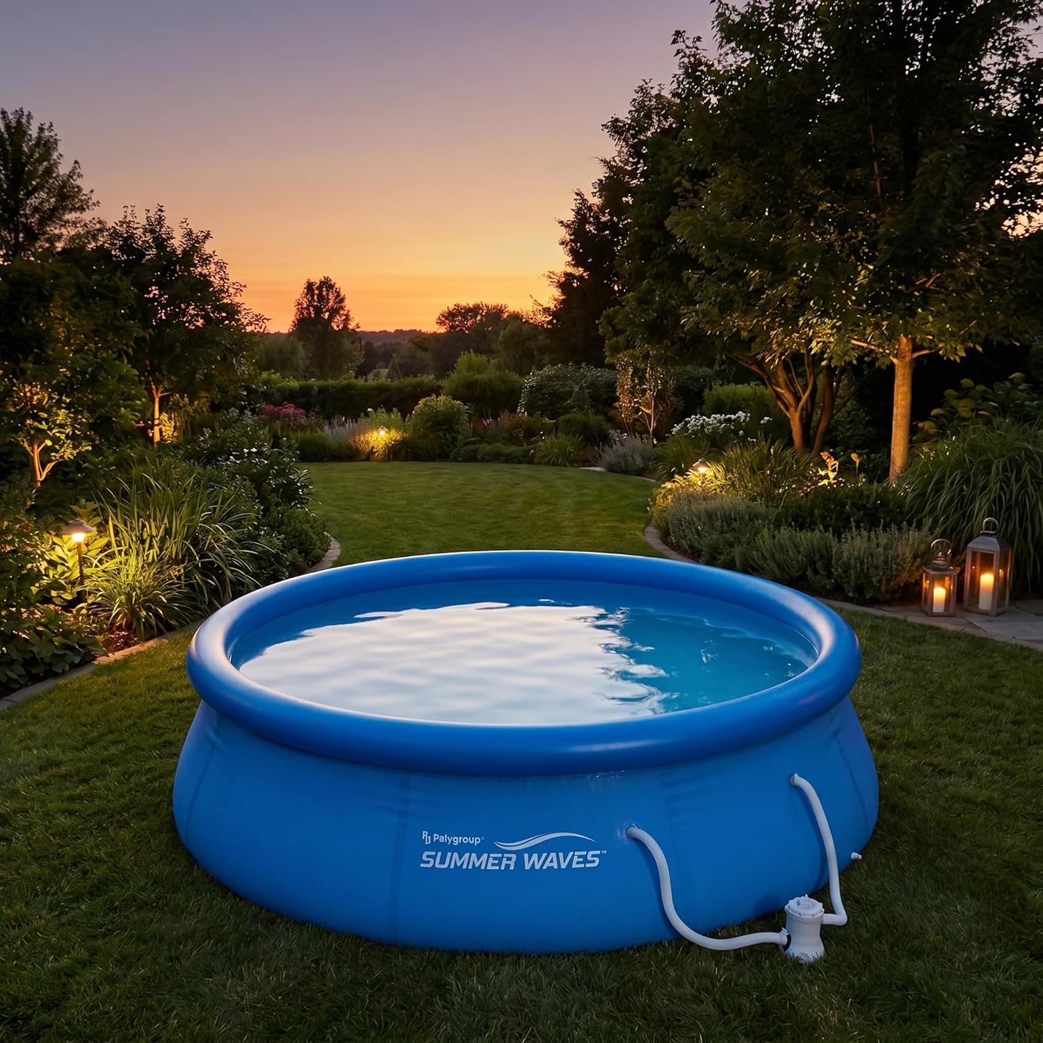 jardinito Piscine de 366 x 91 cm, installation rapide, idéale pour la famille, avec pompe de filtration