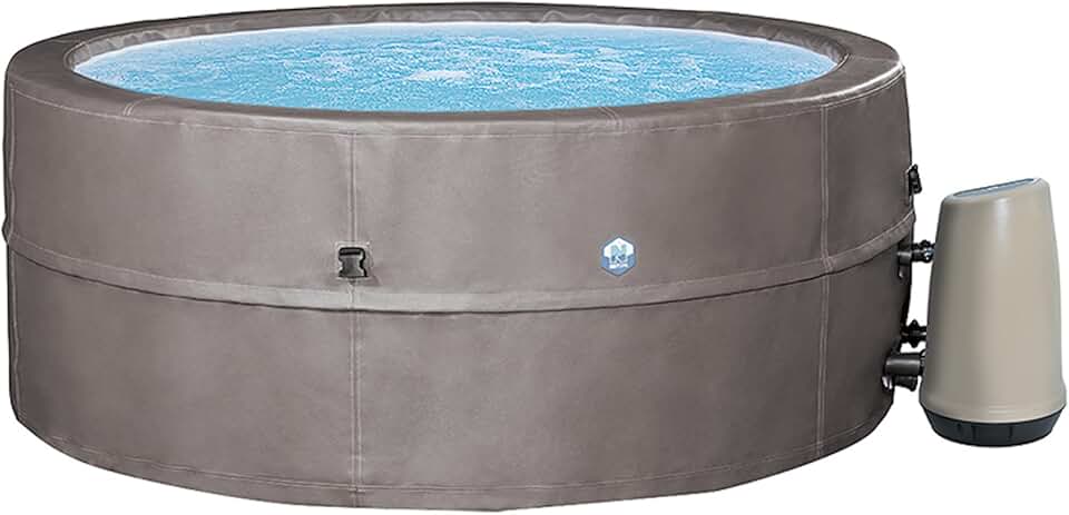 jardinito - Spa - Vita Premium - SP-VIP160C - Gonflable - 6 Places (4 Adultes + 2 Enfants) - Bache De Protection - Réchauffeur - 1100 L - Couverture Simili-Cuir Premium