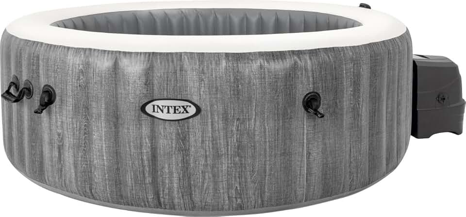 jardinito Whirlpool Spa Bain à remous Greywood Deluxe Ø 196 x 71 cm Gris