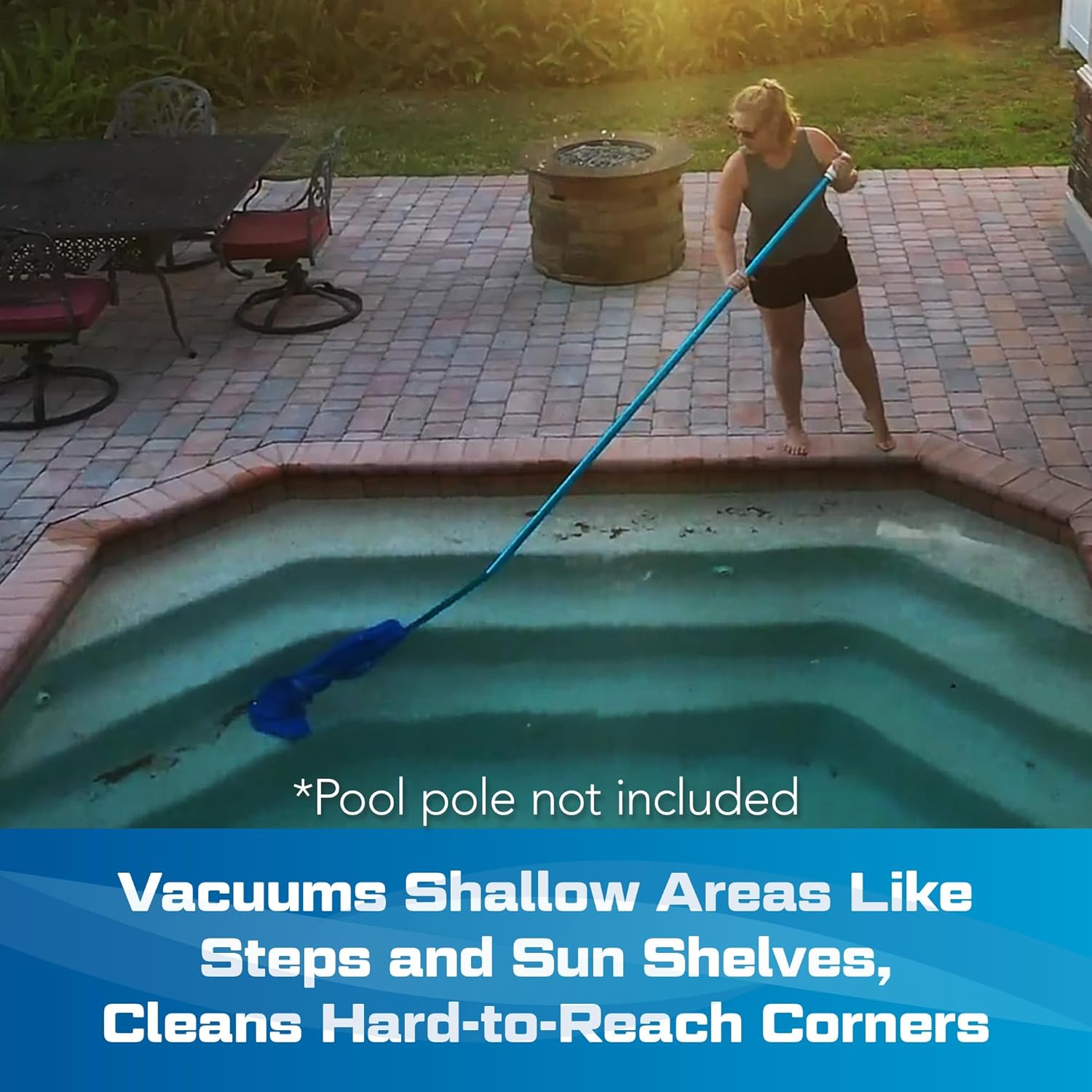 Water Tech jardinito Max Li Aspirateur de piscine, aspirateur de piscine sans fil avec moteur P30, aspirateur à main pour piscine et spa