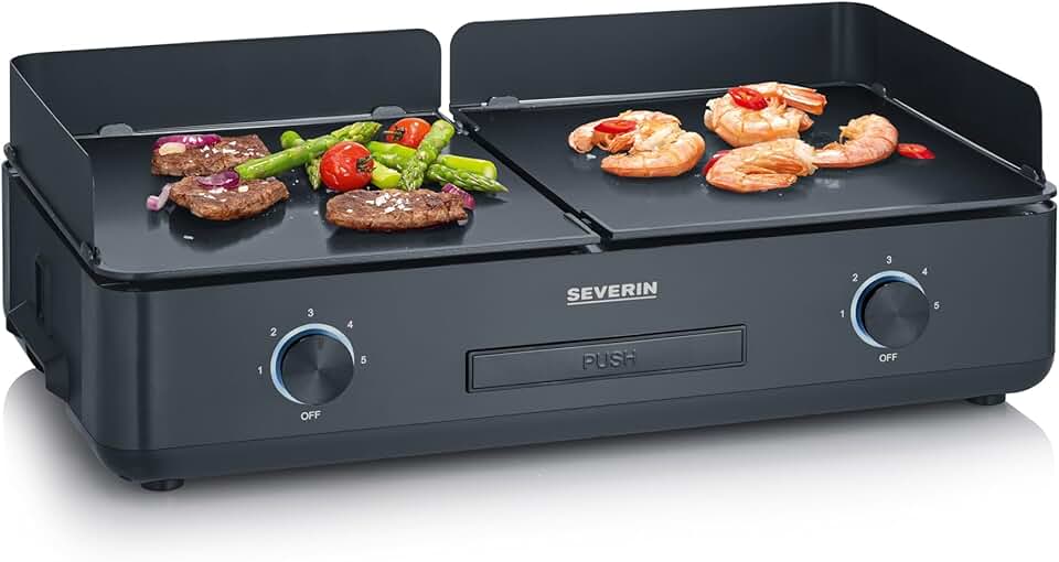 jardinito - plancha électrique réglable 240°C, 2200W, surface céramique, PG 8569