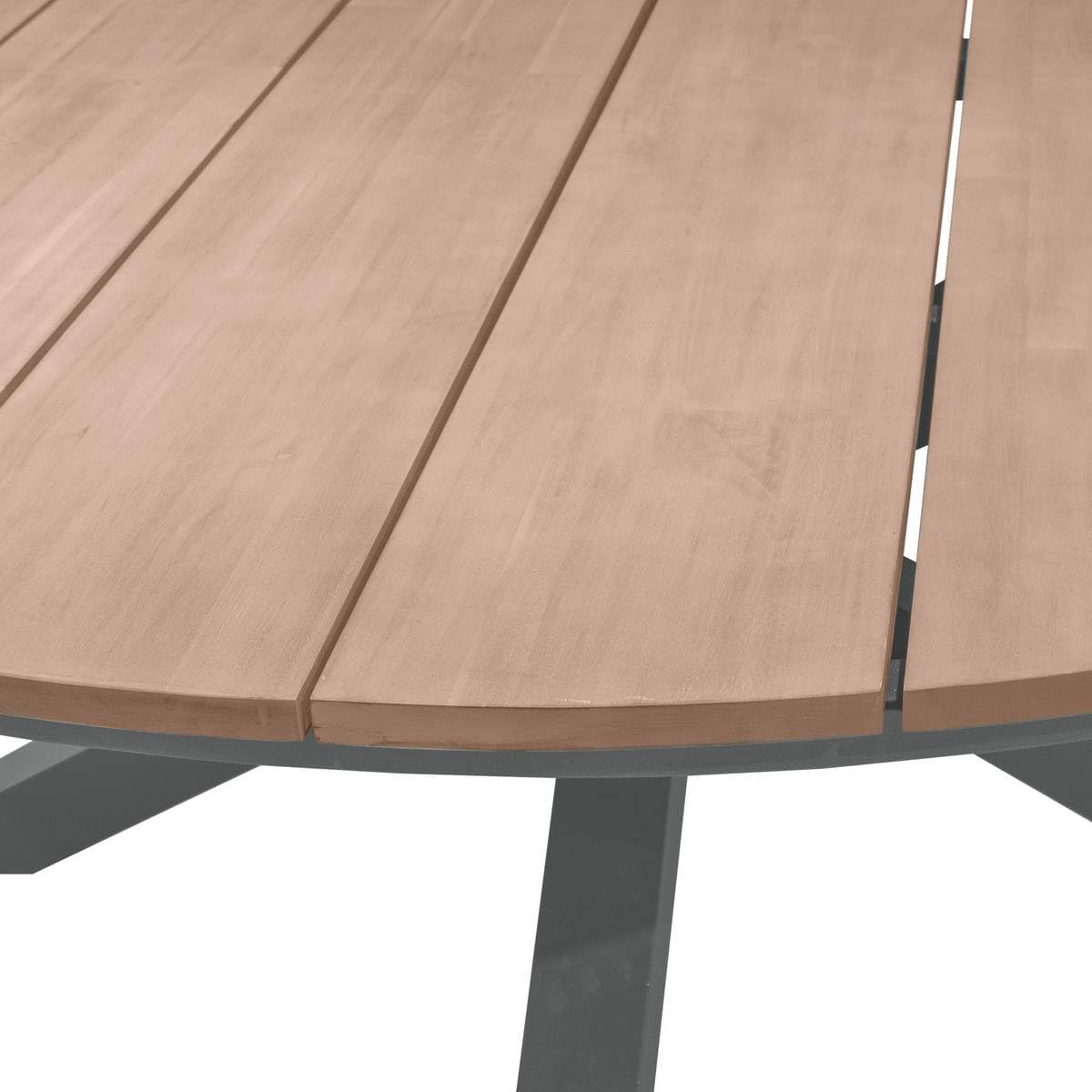 jardinito - Oriengo table ronde 8 places - aluminium acacia - Gris Graphite