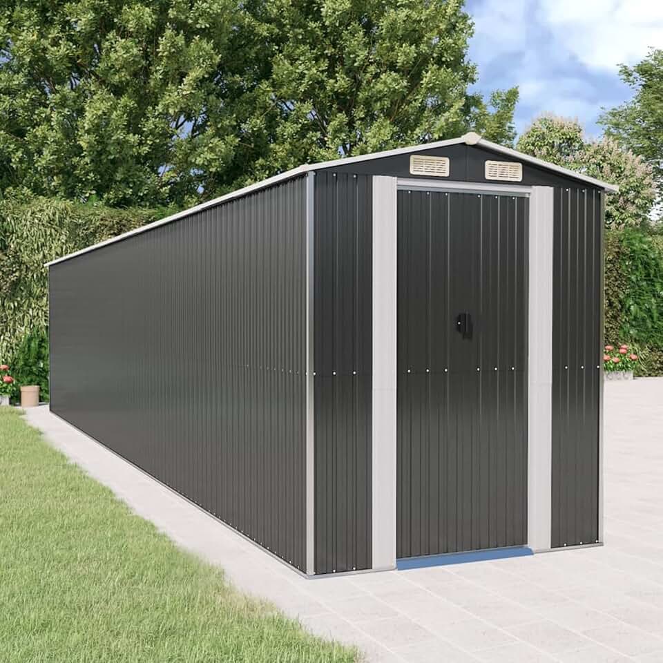 jardinito - abri de jardin extérieur acier galvanisé, 192x938x223 cm