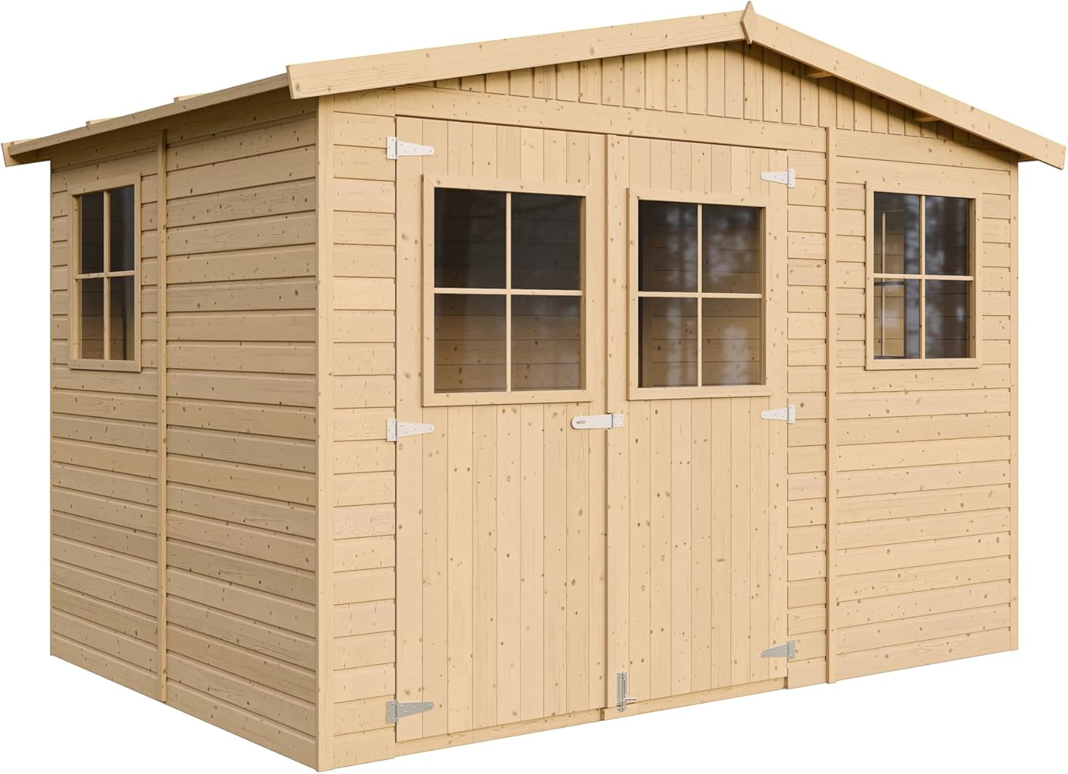 Abri de Jardin en Bois Exterieur avec Les PLANCHERS IMPRÉGNÉ- Cabane de Jardin en Pin/épicéa-H226x324x216 cm/6m2- Construction de Panneaux- Rangement pour vélos, Remise à Outils- jardinito M334+M334G