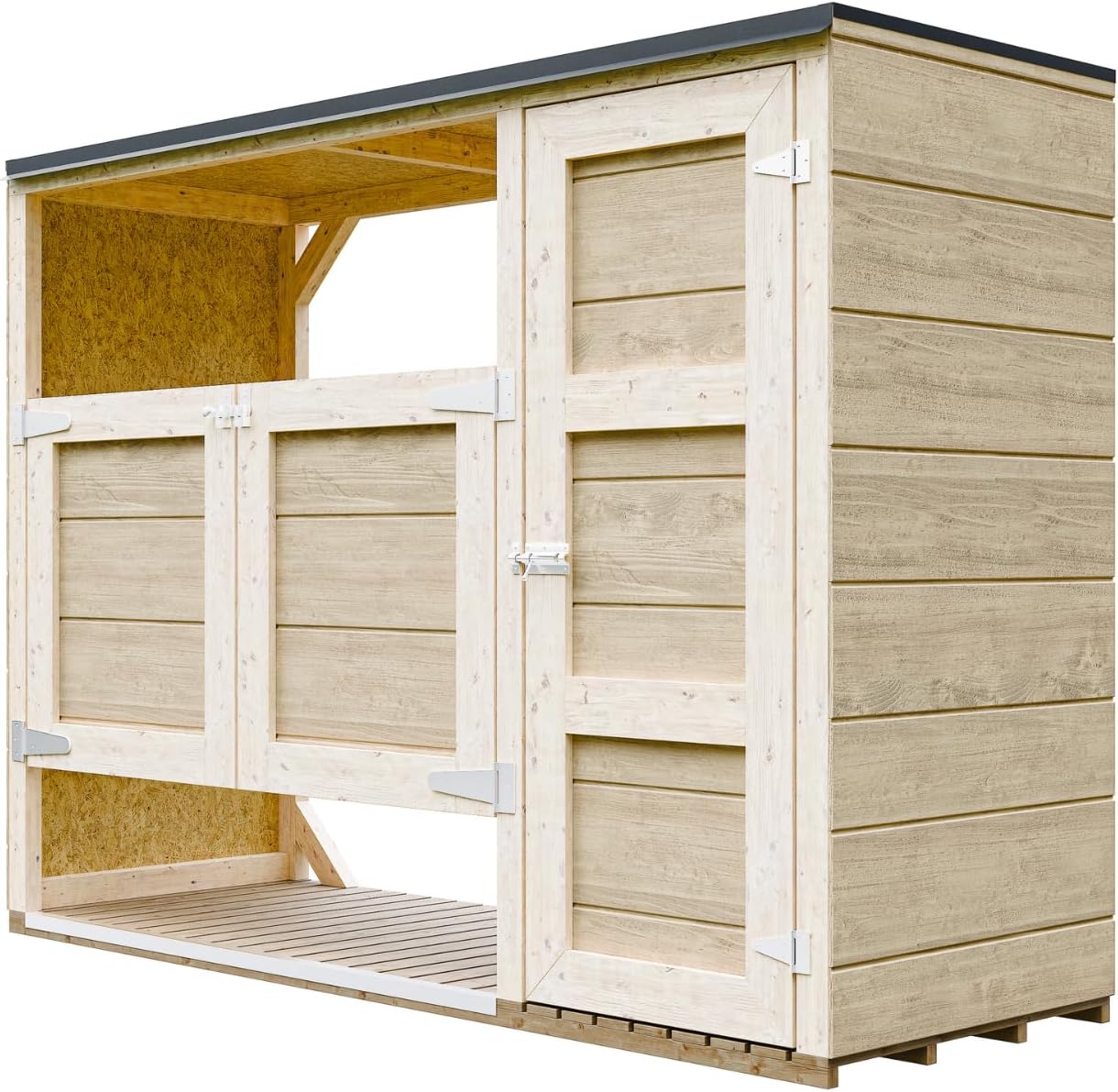 Abri de Jardin pour poubelles, Cache Poubelle extérieur 2x240L – Coffre de Rangement Exterieur, Armoire de Jardin, cabane de Jardin Exterieur – jardinito M981A
