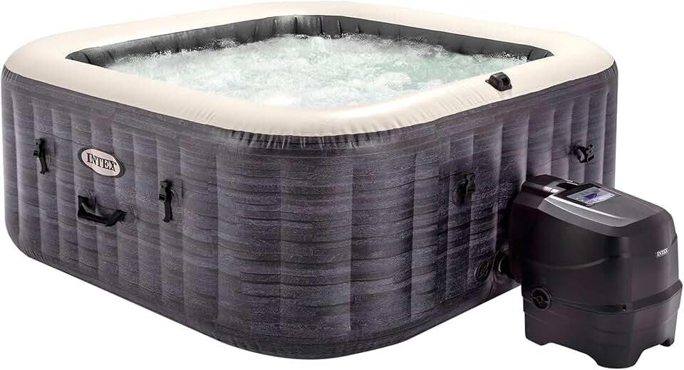 jardinito - Greystone Deluxe - 175x175x71 cm - Spa 4 places, chauffage 2200W, bulles, chlorateur, filtre S2, 55093