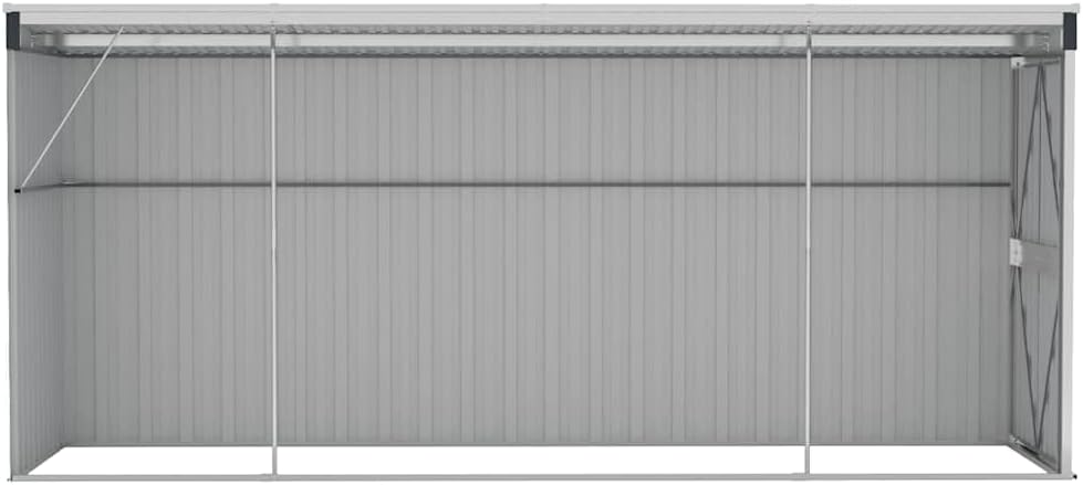 Abri de jardin mural - anthracite - 118x382x178 cm acier robuste