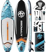 jardinito Planche de paddle gonflable 350 x 89 x 15 cm, 200 kg Extra Wide Stand Up Paddle pour adultes avec