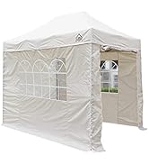 jardinito - Tonnelle pop-up 3x2m entièrement imperméable avec 4 parois latérales - Beige