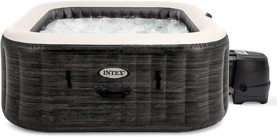 jardinito - Pure Spa Bulles 6 places - spa gonflable gris ardoise - 28452EX