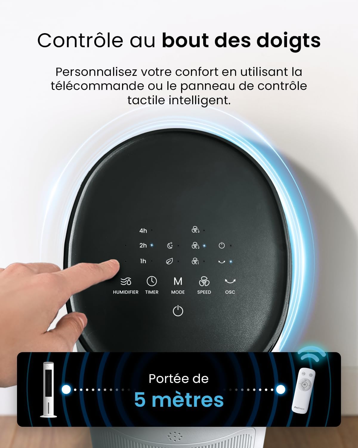 jardinito - OmniAir - 5L - 3 vitesses, 4 modes, minuterie 7h, clim mobile