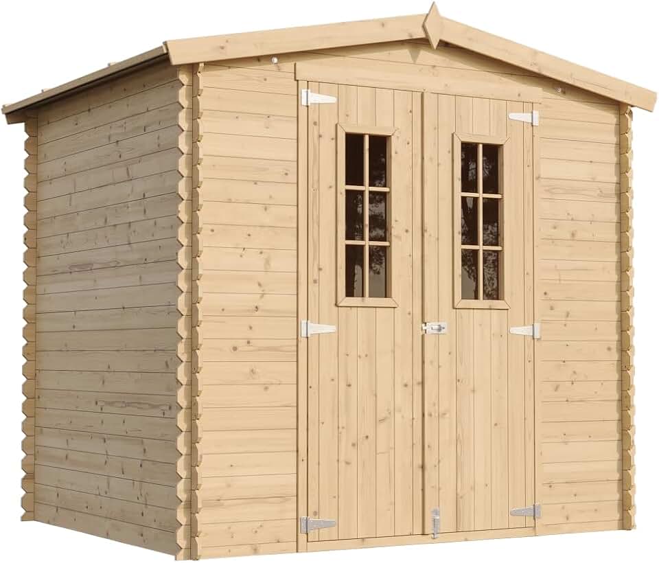 jardinito - abri de jardin bois 236x226x218 cm, plancher inclus, M369C+M369G