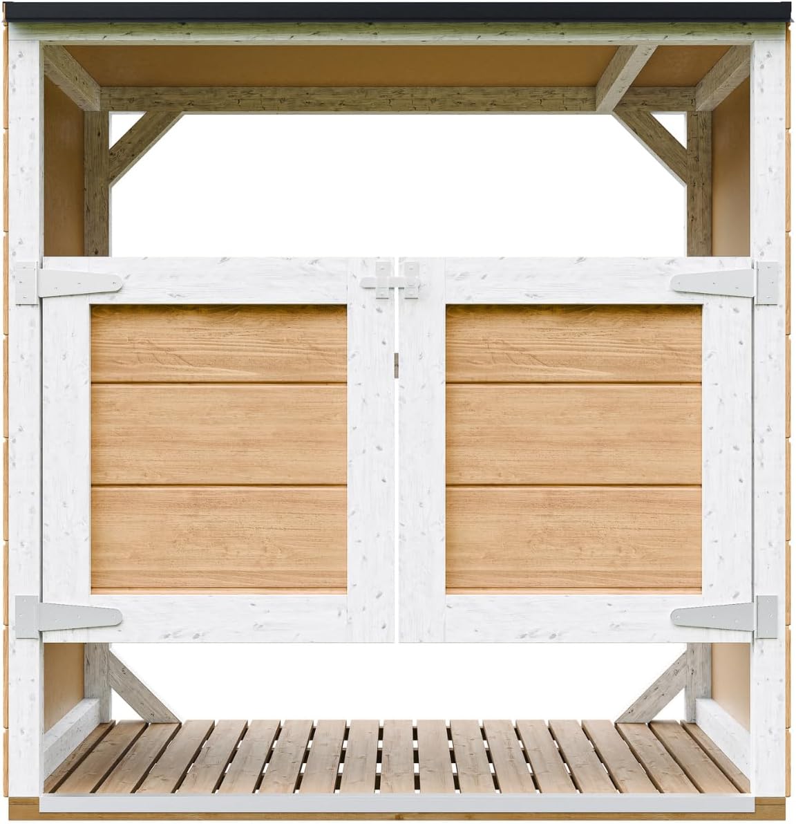 Abri de Jardin pour poubelles, Cache Poubelle extérieur 2x240L – Coffre de Rangement Exterieur, Armoire de Jardin, cabane de Jardin Exterieur – jardinito M980A-HARVEST Honey