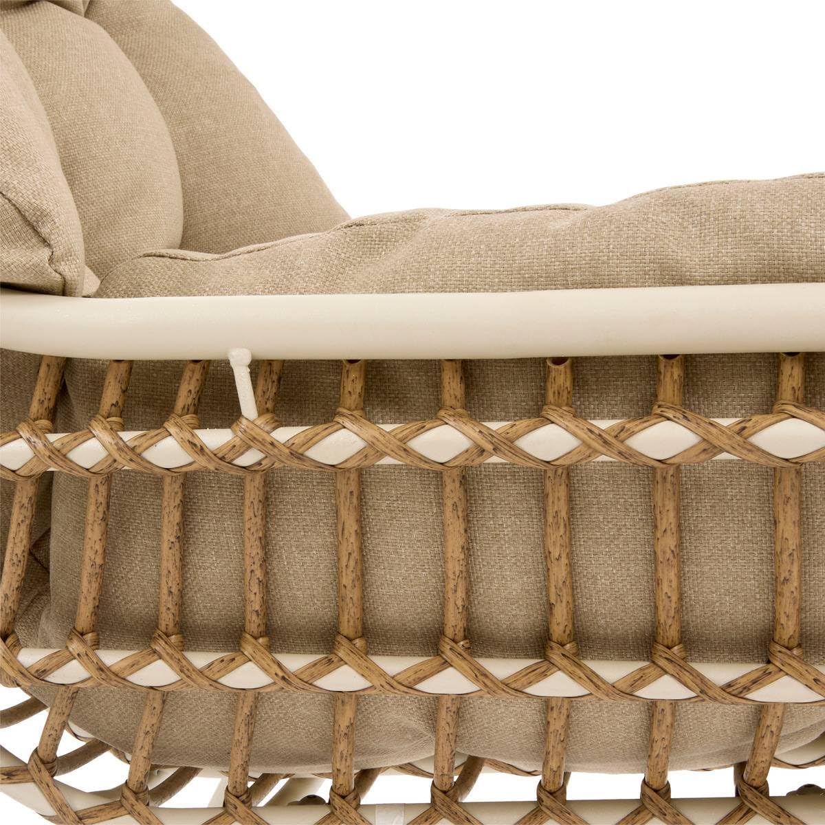 jardinito - Paopao Beige/Argile - salon 4 places - anti-rouille, coussins confortables
