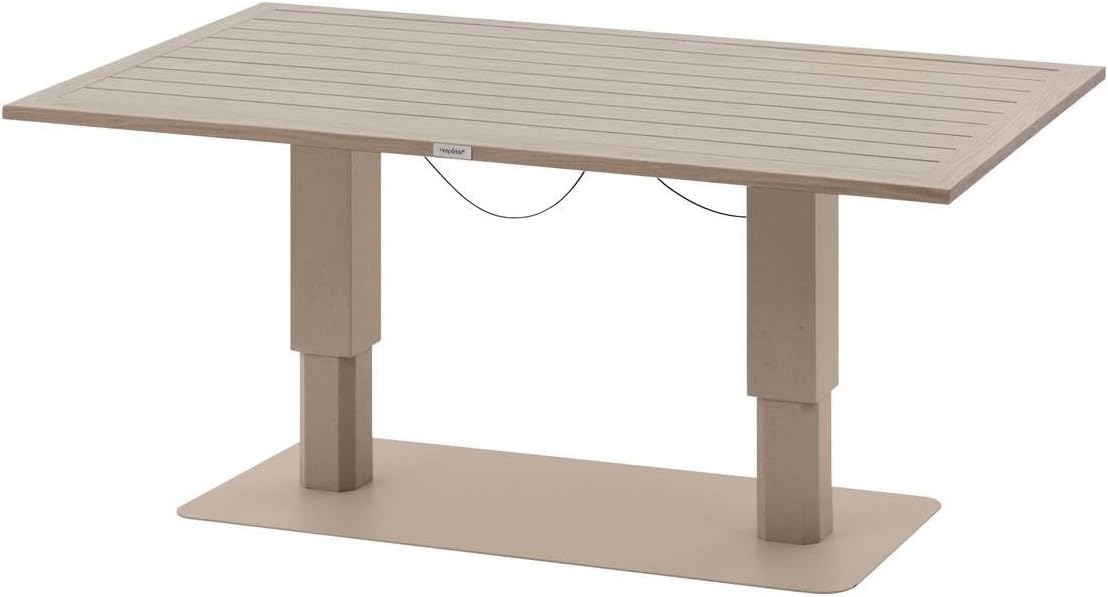 jardinito - Salimia relevable 150x80x69cm aluminium argile lin