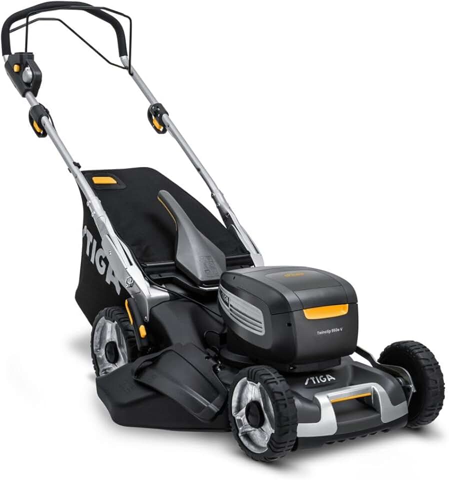 jardinito Twinclip 950e V Kit Tondeuse À Gazon À Batterie, 48 cm, 48 V – Lame Double Couche, 2 Batt. 7,5 Ah + Chargeur – Pelouses jusqu'à 1 100 m²