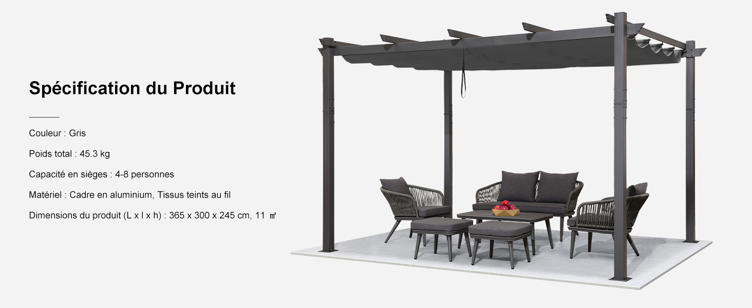 Pergola Jardin Extérieur Imperméable