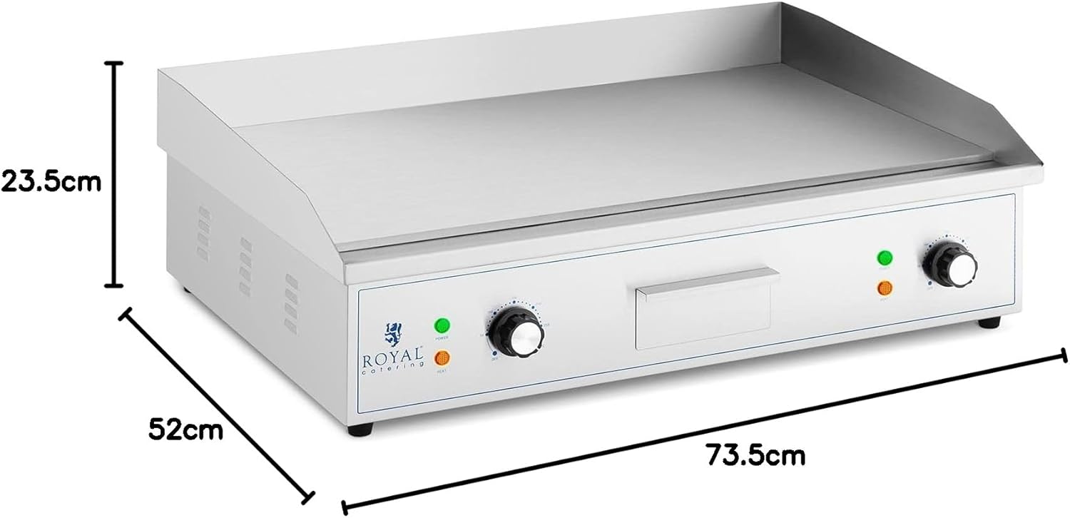 jardinito - plancha électrique pro, 727x420mm, 4400W, cuisson, 74242