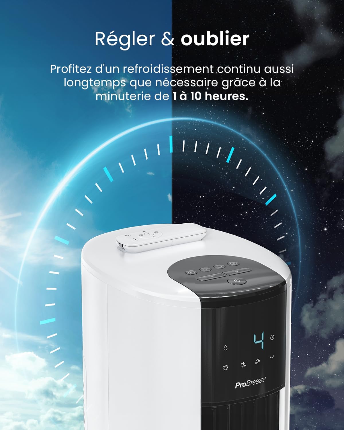 jardinito OmniAir Rafraichisseur d’Air 7L 3en1, 7 Vitesses, 3 Modes, Oscillant, Minuterie 10h, Climatiseur Mobile Sans Évacuation, Silencieux, Sans Conduit, Ventilateur Refroidisseur d'Air
