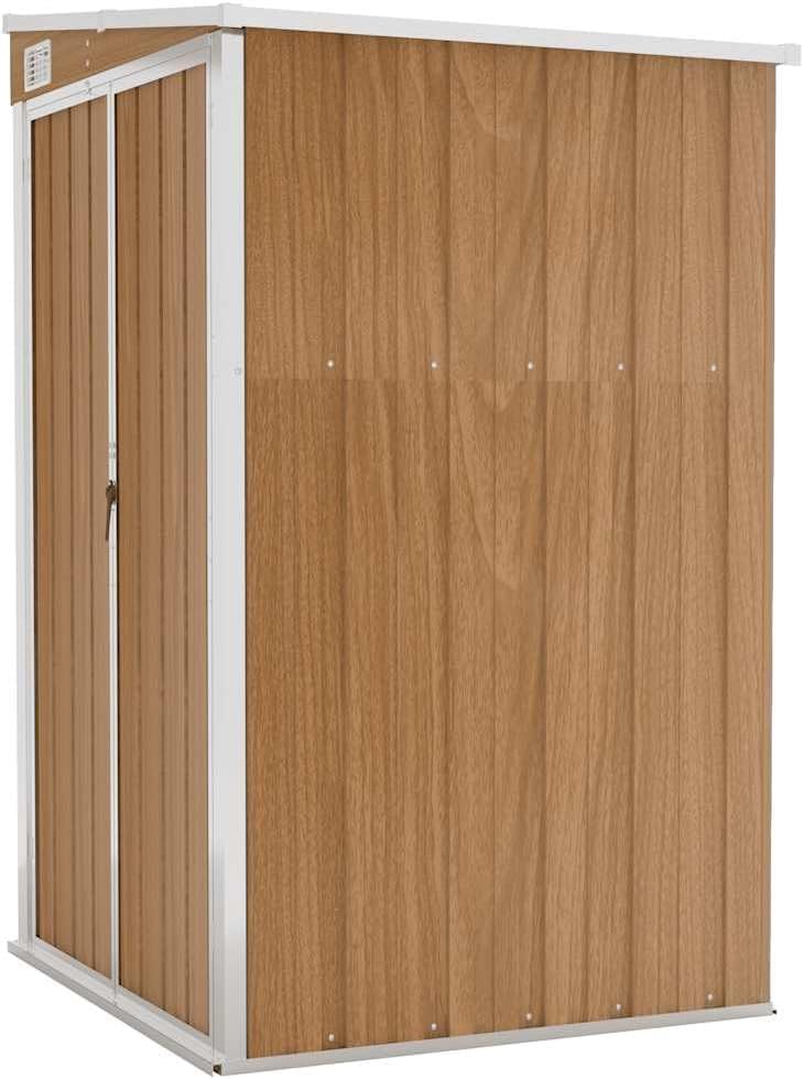 jardinito Remise de Jardin Murale Marron 118x100x178 cm Acier galvanisé,Maison & Jardin, Pelouses & Jardins, Vie en extérieur, Structures extérieures, Cabanes & abris de Jardin, Brun (Poids 22.7KG)