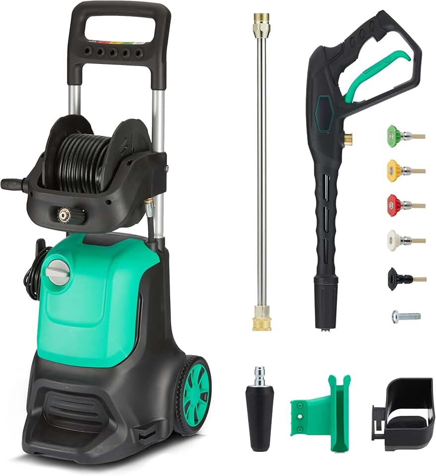 jardinito Basics - Nettoyeur haute pression série 2200 W - 145 bar, 500 l/h, vert