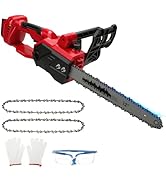 jardinito Tronçonneuse sans fil 12" compatible avec Milwaukee M18 18 V, tronçonneuse électrique avec brosse.