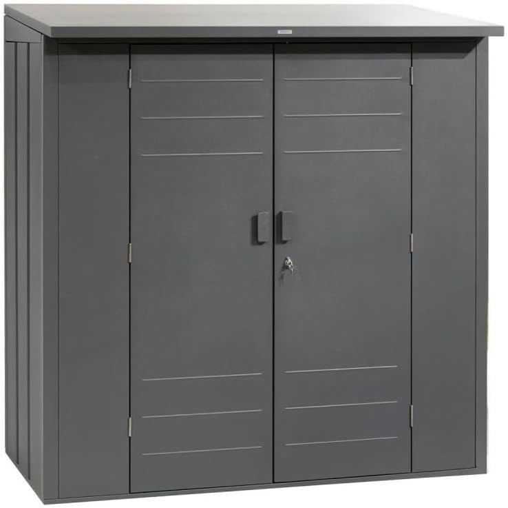 jardinito - Abri de Jardin Forgia 2,2m² - acier graphite robuste